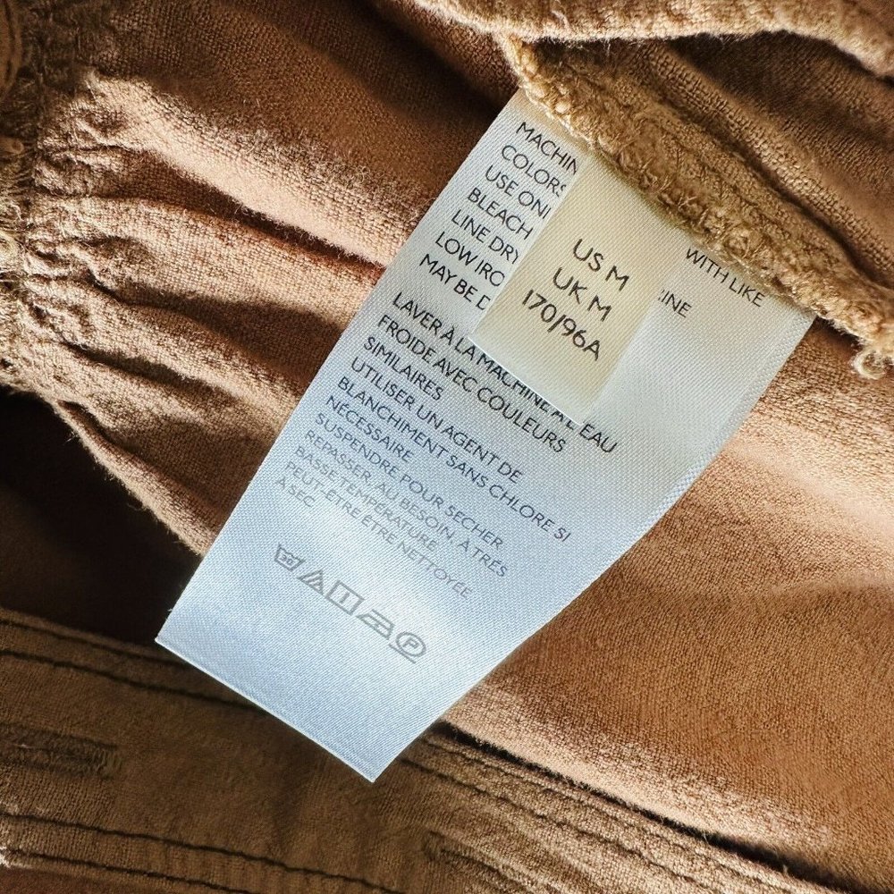 NWT Free People Catch The Breeze Midi Dress sz M medium Linen Amber Waves Tiered - Picture 12 of 14